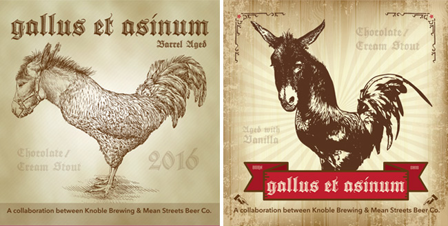 gallus et asinum beer labels