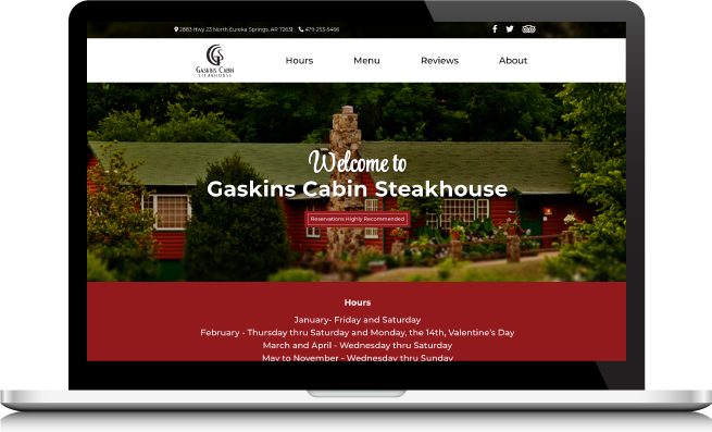 Gaskins Cabin Website